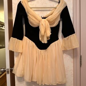 House of CB Black and Cream Mini Dress